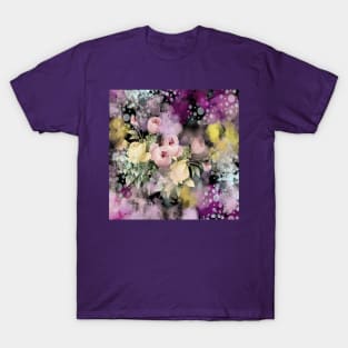 romantic impressionism still life watercolor pink tulip T-Shirt